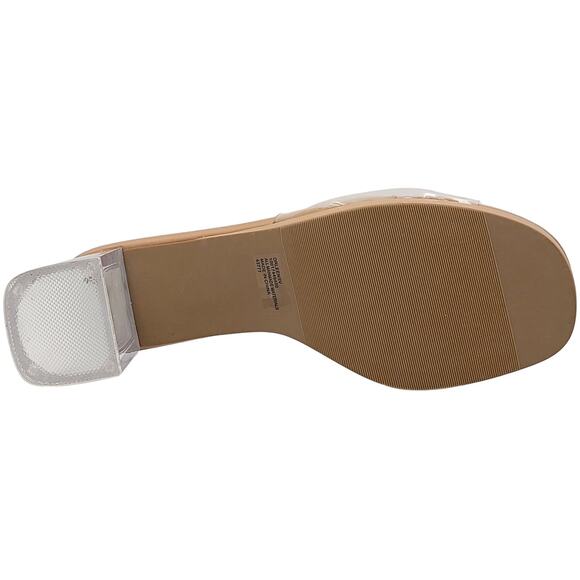 Wild Pair Women Orleens Block Heel Slide Sandals Size US 9.5M Clear Vinyl - Picture 6 of 6